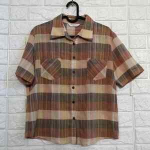Splended textured button‎ down Plaid Women’s Size M Medium